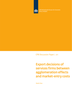 Export decisions of services firms between agglomeration