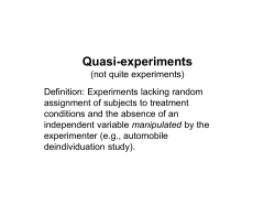 Experimental design