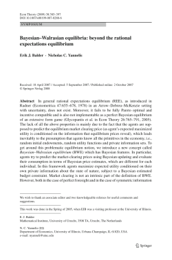 beyond the rational expectations equilibrium