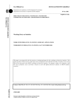 General surveys of firm-level studies