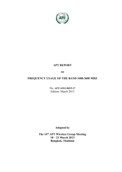 Draft Report on Frequency Usage of the Band 3400