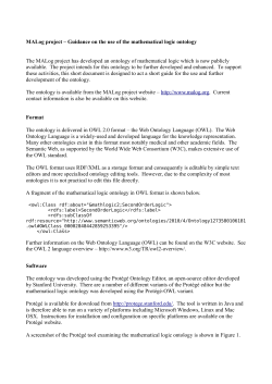 MALog project &ndash; Guidance on the use of the mathematical logic