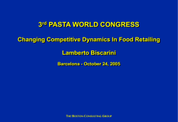 Changing competitive dynamics in Food Retailing