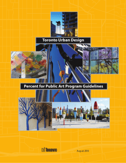 Percent for Public Art Program Guidelines