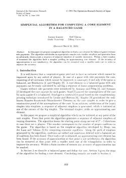 Simplicial Algorithm for Computing a Core Element in a Balanced