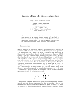 Analysis of tree edit distance algorithms