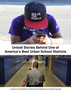 LBUSD School Climate Report - Building Healthy Communities
