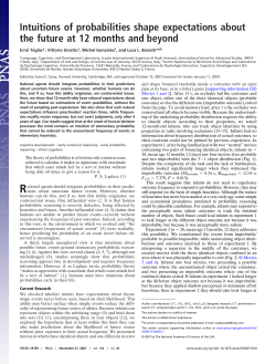 Intuitions of probabilities shape expectations about the future at 12