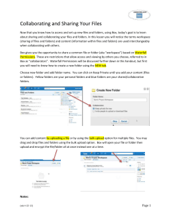 Collaborating and Sharing Your Files Now that you know how to