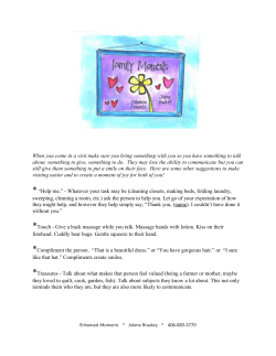 Caregiver`s Role - Enhanced Moments