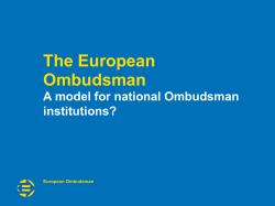 Challenges to a new Ombudsman institution
