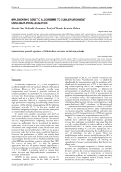 implementing genetic algorithms to cuda environment using data