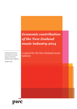 Economic contribution of the New Zealand music industry 2014