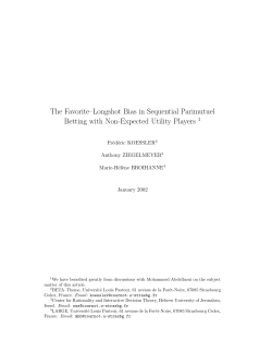 The Favorite&ndash;Longshot Bias in Sequential Parimutuel Betting with