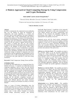 A Modern Approach in Cloud Computing Storage by Using