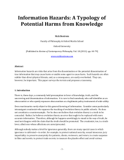 Information Hazards