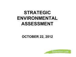 October 22 2012 Session A Strategic Environmental