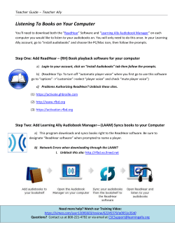 Listening To Books on Your Computer