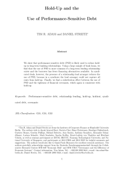 Hold-Up and the Use of Performance