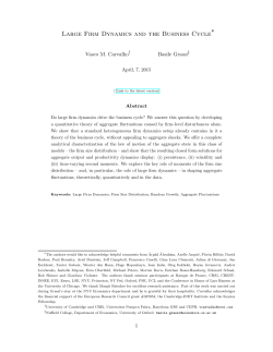 Large Firm Dynamics and the Business Cycle&lowast;