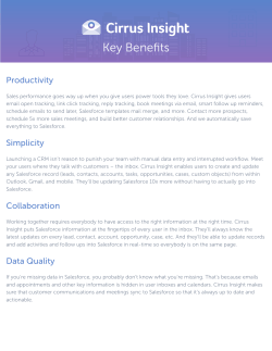 Key Benefits - Cirrus Insight