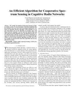 An Efficient Algorithm for Cooperative Spectrum
