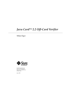 Java Card 2.2 Off-Card Verifier