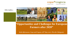 A more Sustainable European Agriculture
