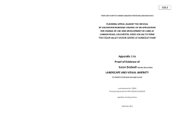 Appendix 1 to Proof of Evidence of LANDSCAPE AND VISUAL