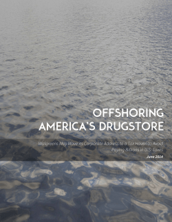 Offshoring America`s Drugstore