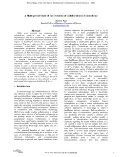 A Multi-Period Study of the Evolution of Collaboration in Telemedicine