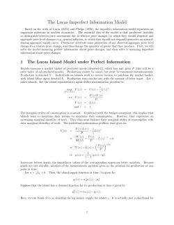 The Lucas Imperfect Information Model