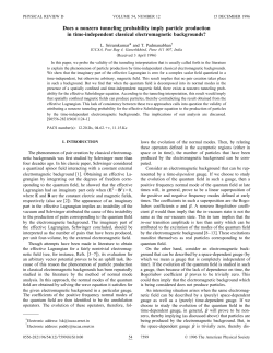 Does a nonzero tunneling probability imply particle production in