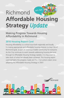 Richmond Affordable Housing Strategy Update