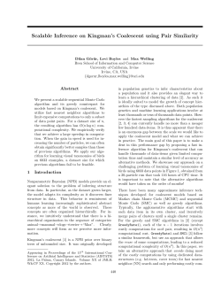 Scalable Inference on Kingman`s Coalescent using Pair Similarity