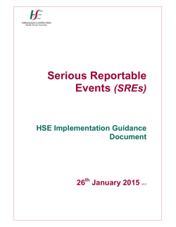 Serious Reportable Events (SREs)