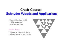 Crash Course: Schnyder Woods and Applications