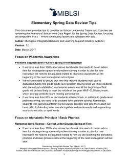 Elementary Spring Data Review Tips