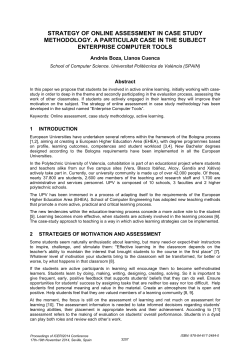 strategy of online assessment in case study - RiuNet