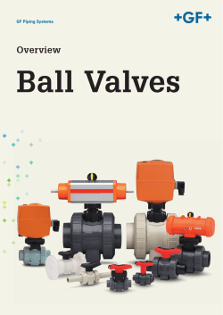 Overview - Ball valves from GF Piping Systems