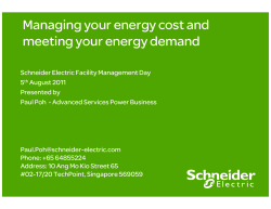 Managing your energy cost and meeting your energy demand
