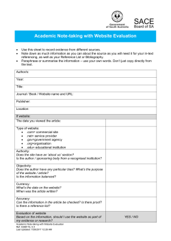 Academic note taking with website evaluation [DOC 300KB]