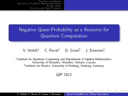Negative Quasi-Probability as a Resource for Quantum Computation