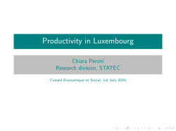 Productivity in Luxembourg