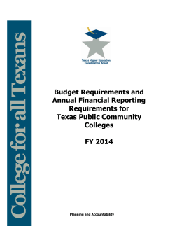 Budget Requirements and Annual Financial Reporting