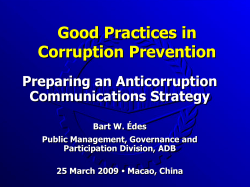 Preparing an Anti-Corruption Communications Strategy