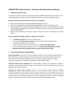 AMPERE WP5 study protocol &ndash; European decarbonisation