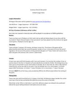 Any rules not covered in these by-laws will be played in accordance