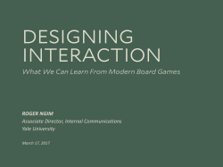 Designing Interaction What We Can Learn From Modern Board Games