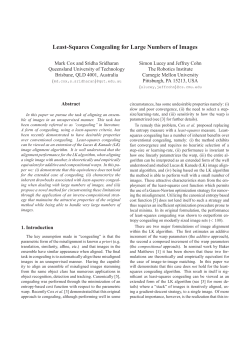 Least-Squares Congealing for Large Numbers of Images